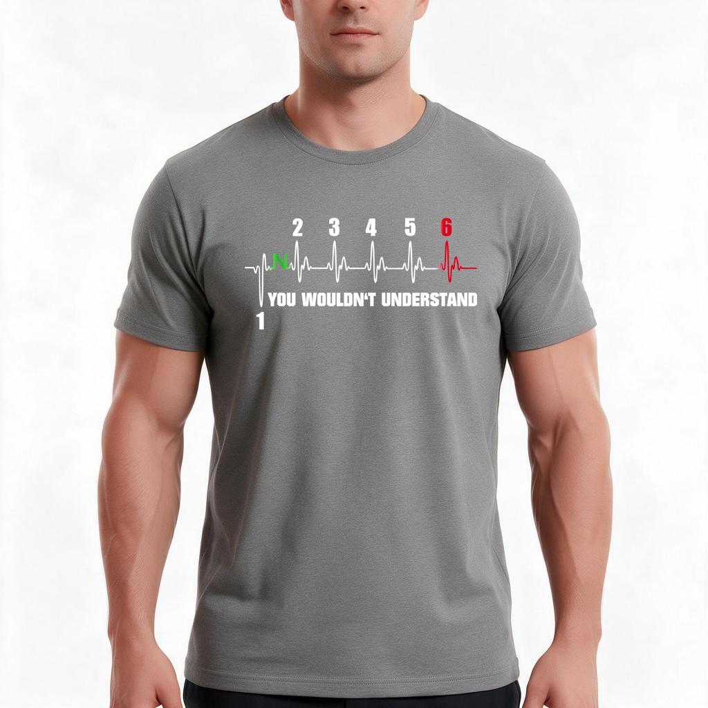 Motorbike Heartbeat You Wouldn T Understand 1n23456 Tshirt Summer Casual Cotton Tee Oversized Streetwear Tops