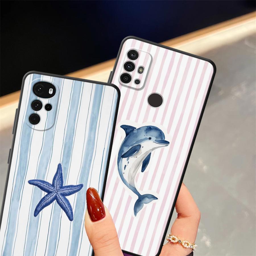 Чехол с морскими животными для Moto S30 Pro Edge 20 30 X30 Pro Мягкая задняя крышка телефона