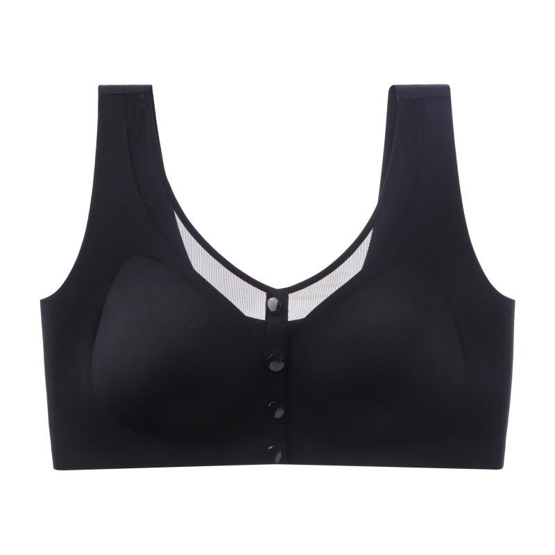 Бюстгальтер на пуговицах спереди, женский бюстгальтер на косточках, жилетного типа, бесшовный, больших размеров, летний тонкий бюстгальтер
