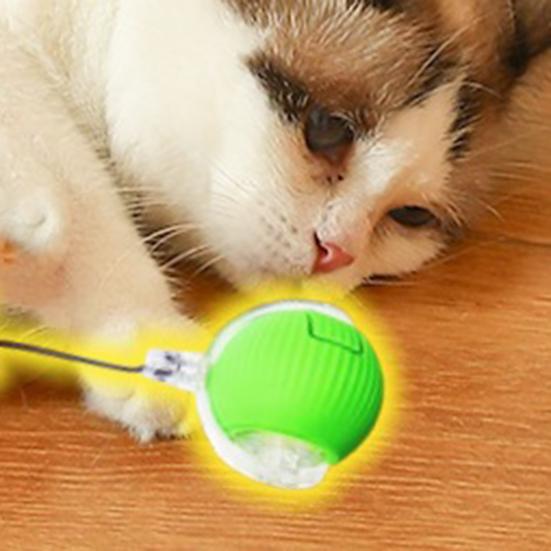 Интерактивная игрушка для кошек, катящийся мяч, электрическая самодвижущаяся игрушка с плюшевой мышкой