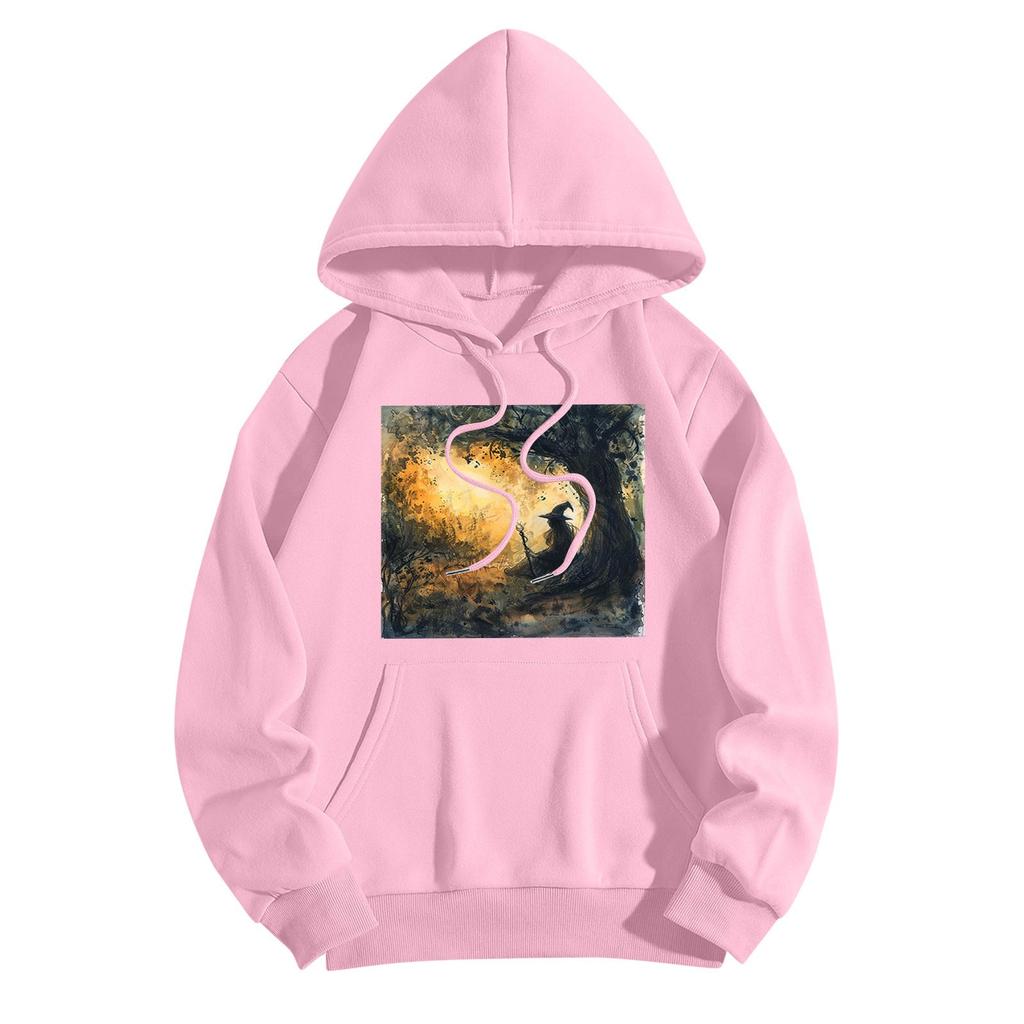 Толстовки для девочек-подростков с длинным рукавом и принтом, повседневные толстовки с графическим принтом, пуловер на шнурке, симпатичная толстовка большого размера