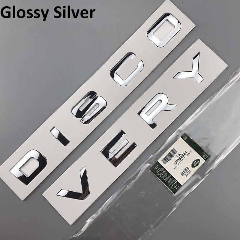 3D Letter Car Hood Bonnet Cover Emblem For Land Rover Range Rover Velar Sport Discovery 2 3 4 Defender Chrome Front Head Sticker FG4
