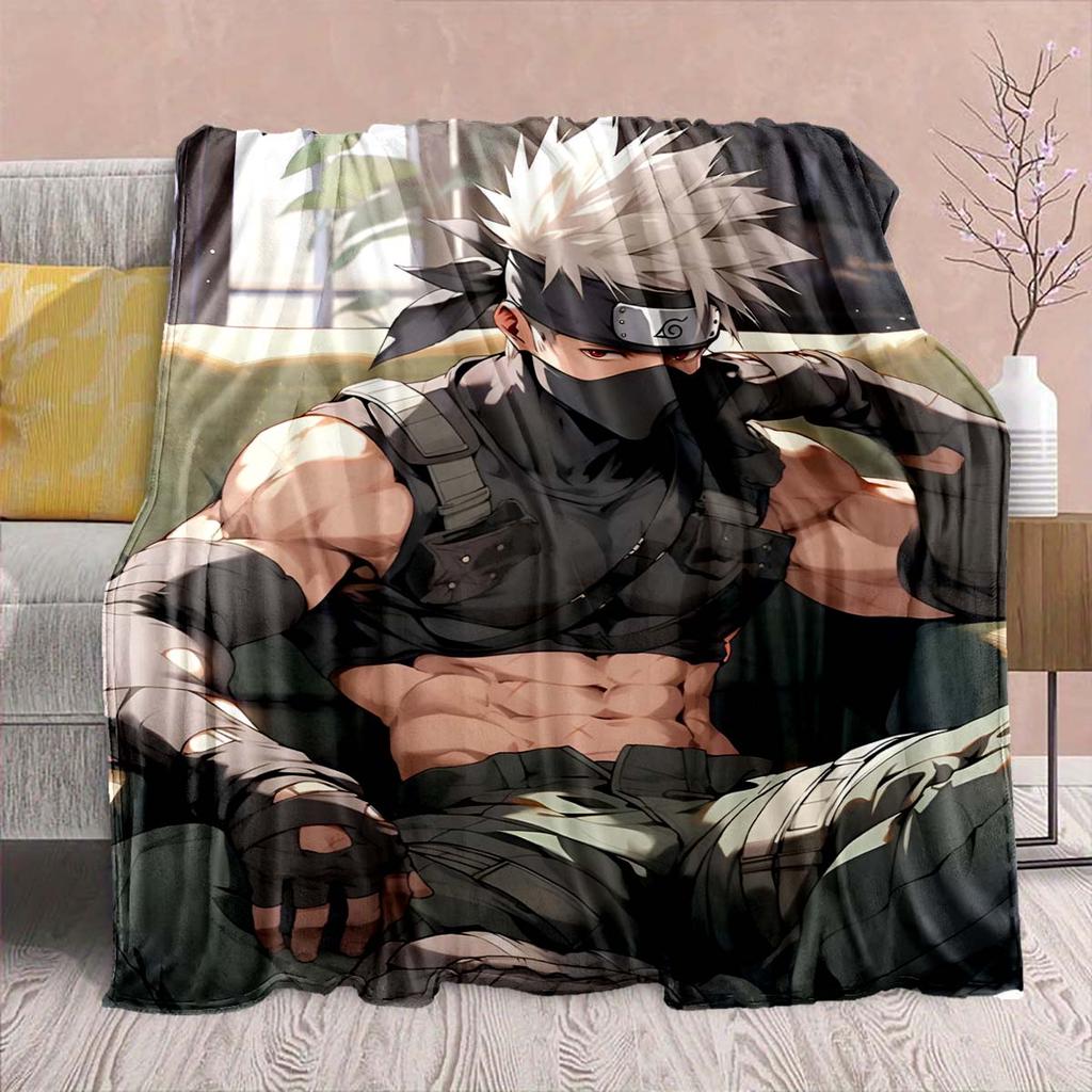 Naruto Anime Flannel Blanket - Soft Warm Perfect for Sofa, Bedding Camping Travel Office Home Decor -QJY