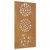 VidaXL Garden Wall Decoration 105x55 Cm Corten Steel Leaf Design 824494