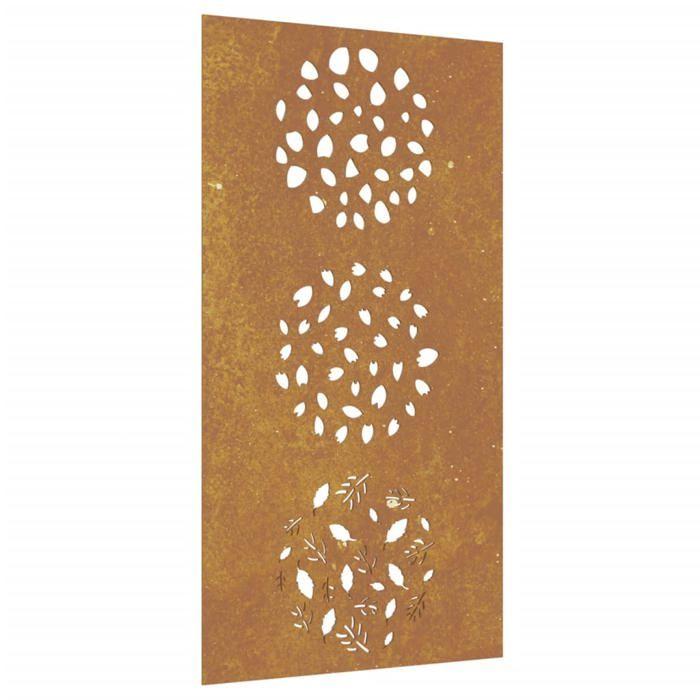 VidaXL Garden Wall Decoration 105x55 Cm Corten Steel Leaf Design 824494