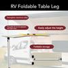 RV Accessories Folding Table Leg and Slider Rail 28.5in Collapsible Legs 38.6in Dual Guide Rails for RV Yacht Rv