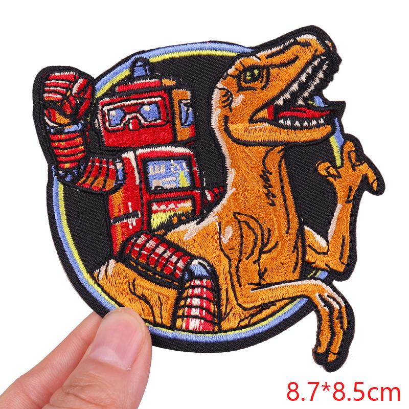 Horror Animal Butterfly Embroidered Patches Bear Cat Shark Patch Iron On Patches For Clothing Thermoadhesive Patches For Clothes