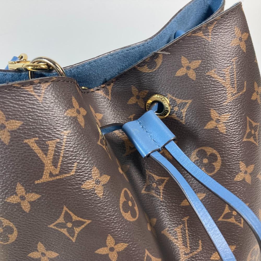 Louis Vuitton M43569 Сумка-ведро Monogram Neonoe Наплечная сумка Коричневый x синий