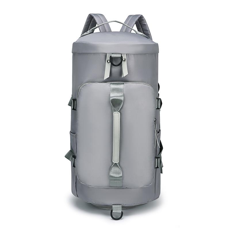 Большая вместительная водонепроницаемая сумка для йоги из ткани Оксфорд с логотипом, ремешком через плечо или двойным ремнем, отдельным отделением для обуви, спортивная сумка