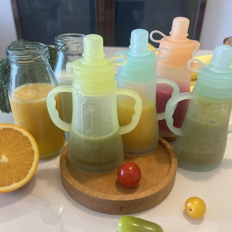 Мягкий силиконовый пакет-бутылочка для пюре для легкого кормления и помощи родителям, для младенцев, малышей, органайзер для пюре
