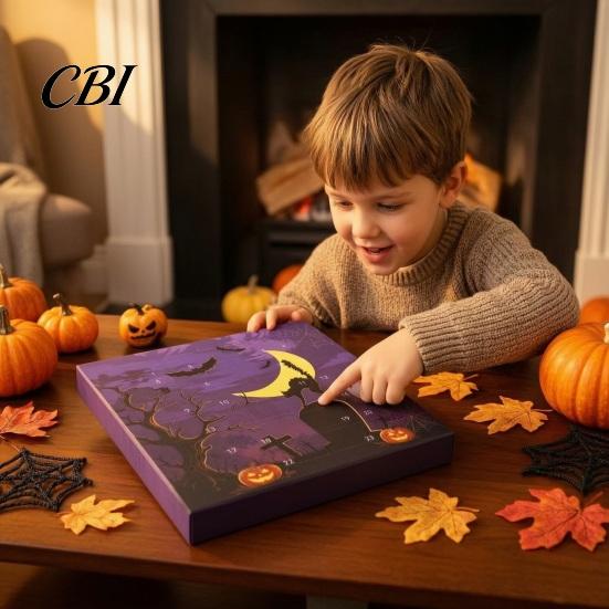 Kids Halloween Countdown 2026 Advent Calendar, 24 Day Box with Cute to Calendar Collectible Toys, Spooky Holiday Gift Box, Home Party Decoration