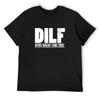 Мужская футболка DILF Dedicated Involved Loving Father с принтом Забавный подарок папе, индивидуальная футболка, графические футболки, однотонная мужская одежда