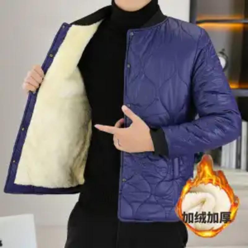 Мужское осенне-зимнее новое пальто из хлопка, утепленное плюшем, в корейском стиле, трендовое, универсальное, молодежное, повседневное, теплое