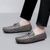 Fashion Man Walking Shoes Moccasins Genuine Leather Men Loafers Handmade Slip On Footwear Classic Business Shoes Breathable Male Flats