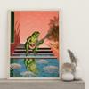 David Hockney Printed Frog Age Art Picture Modern Poster Exhibition Retro Abstract Home Decoration