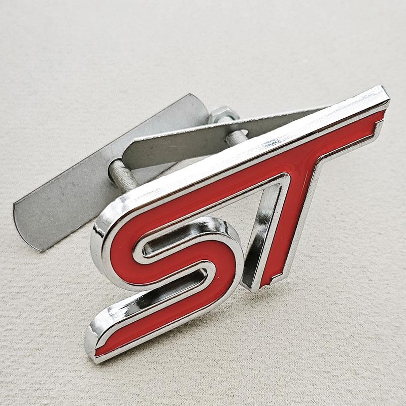 3D Metal Chrome Car Styling Logo ST Badge Emblem For Ford Mondeo Puma Fiesta MK6 Explorer Focus MK3 MK4 ST Sticker Accessories ws3