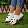 Large Size Sandals Women's New Summer Soft-soled Two-wear Bag Heel Fish Mouth Beach Sandals