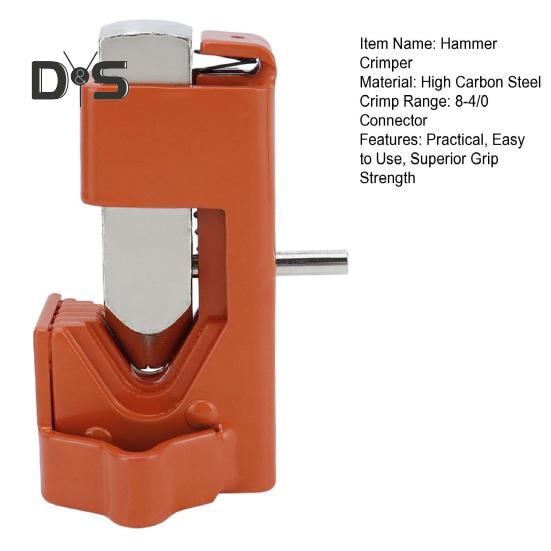 Молоток Кримпер Инструмент для обжима клемм проводов Портативный широко используемый электриком Клещи для обжима клемм проводов аккумуляторов