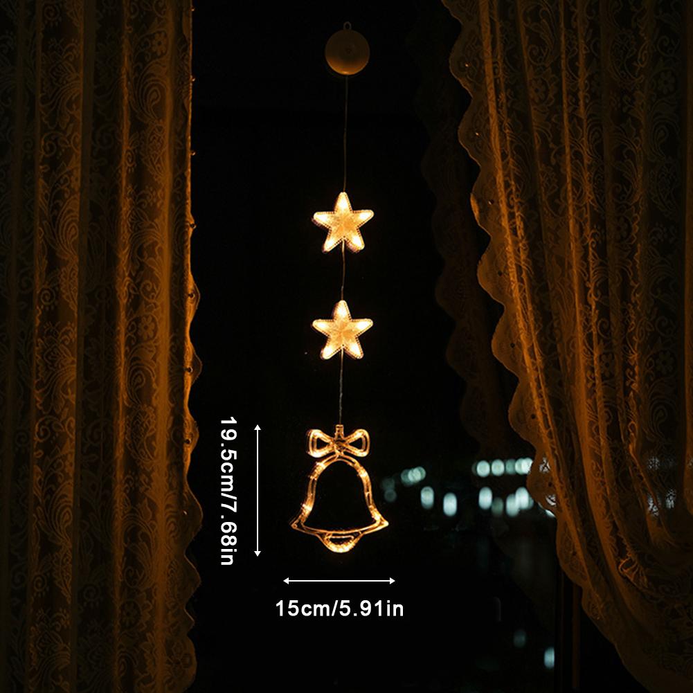 Светодиодные рождественские гирлянды на присоске Классические рождественские фигурки Для помещений и улицы Рождественское украшение окна Для дома Рождественское украшение 2025