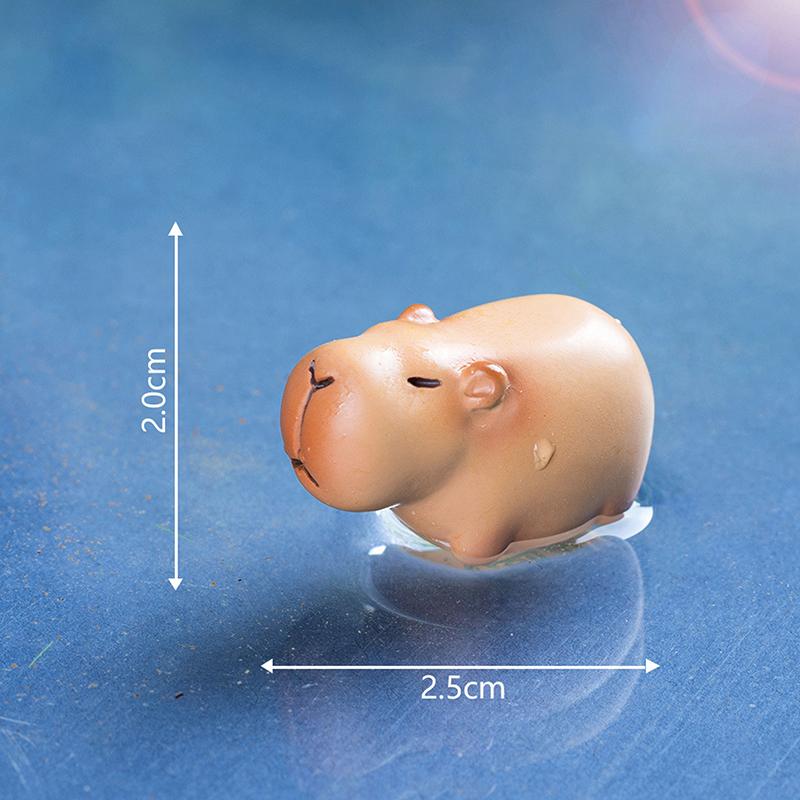 Мультяшные милые миниатюрные фигурки капибары креативные модные мини-фигурки животных кавайные украшения для дома своими руками аксессуары подарки