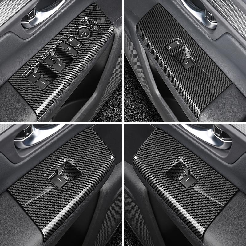ABS Car Door Armrest Panel Window Glass Lift Button Switch Cover Trim Sticker For Honda CR-V CRV 6th Gen 2024 2025 Hybrid