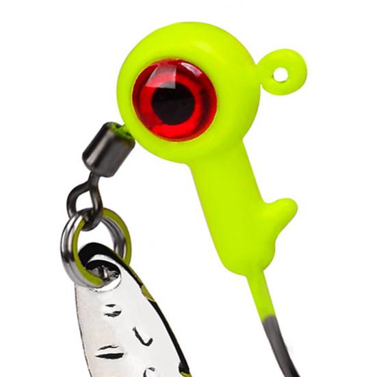 25 шт./кор. комплект рыболовных приманок с одним крючком, предотвращающий побег, имитация 3D рыбий глаз, набор джиг-головок для зимней рыбалки для краппи-панфиш, 1,4/1,6/3 г, рыболовный крючок