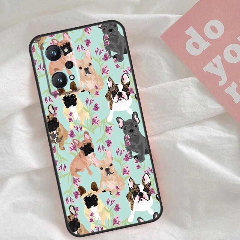 Чехол для телефона French Bulldog для Realme C65 C67 C71 C63 C61 C55 C51 C53 C35 C75 11 12 13 14 15 Pro Plus GT6 GT7 Pro