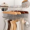 1 шт. Многофункциональная вешалка из цельного дерева, крючок для хранения женского бюстгальтера, вешалка для ремня, прочная стойка на 8 крючков, органайзер для одежды