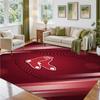 Boston Red Sox Design Crystal Velvet Rug Soft Decorative Mat for Bedroom Entrance