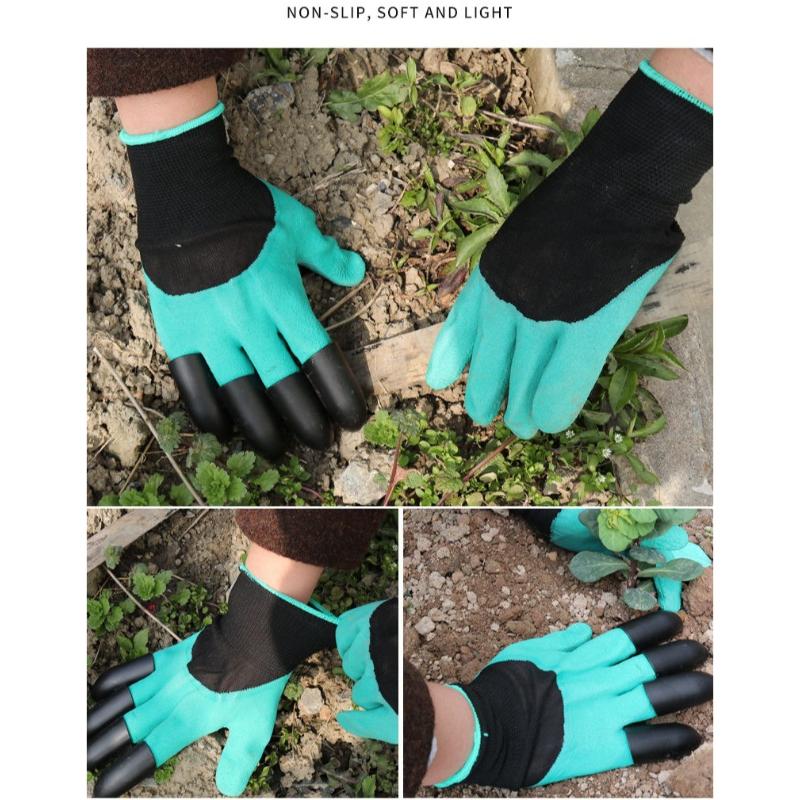 Gardening Gloves Coated Claw Digging Weeding Protective Work Gloves