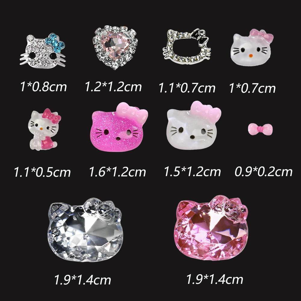 Алмазный Арт для Ногтей Hello Kitty Алюминиевые Аксессуары