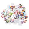 100Pcs Button Set Colored Egg Shape Wooden Sewing Decorative Buttons with Perforations