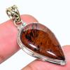 Natural Mahogany Red Obsidian 925 Solid Sterling Silver Gift Pendant 1.77" g8B62