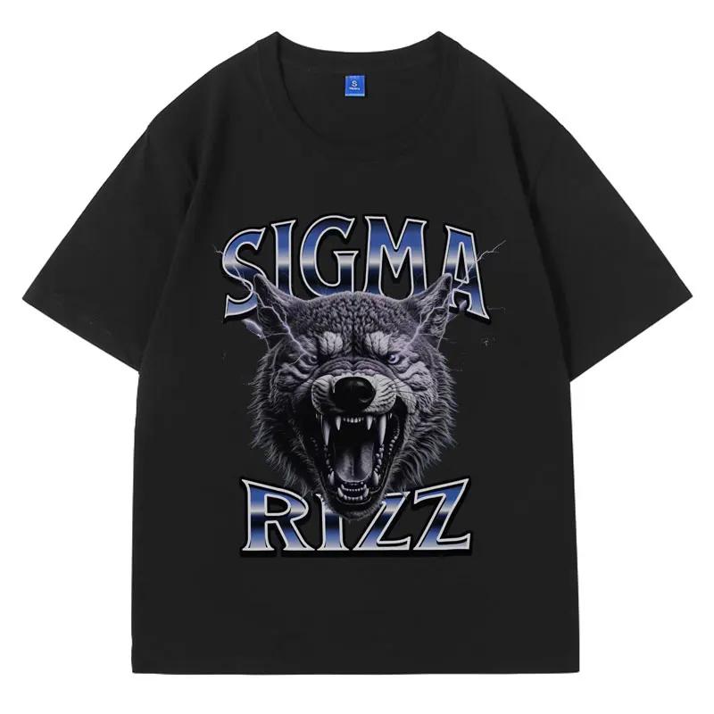 Женская футболка с забавным мемом Sigma Rizz, подарок для эстетики 90-х: Футболка с коротким рукавом в стиле ретро Харадзюку для женского стиля