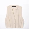 2026 French Style Stand Collar Sleeveless A-Line Midi Dress Women Single Breasted With Belt 8137775