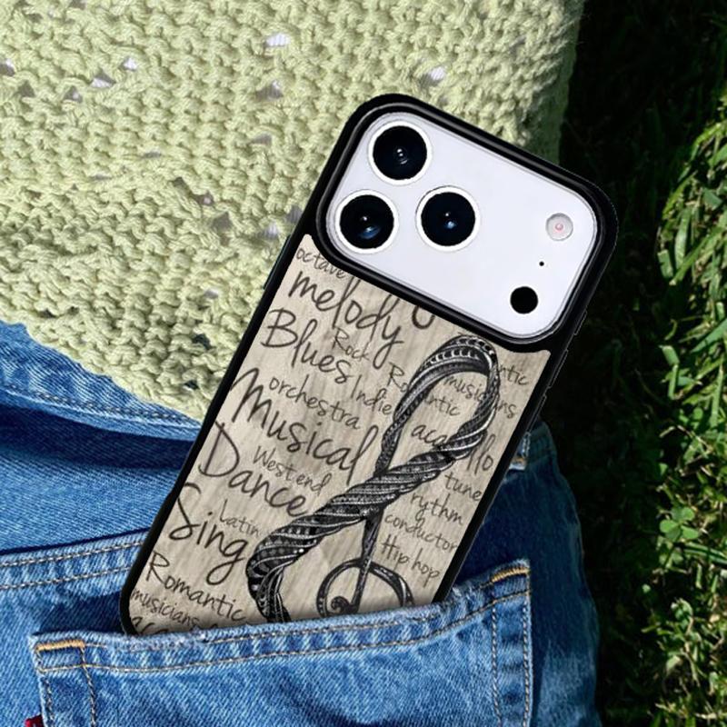 Colorful musical notes Phone Case Cover for IPhone 11 12 13 14 15 16e 17 Pro Max Coque for IPhone 17 Air