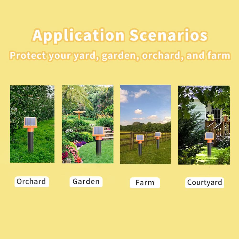 Отпугиватель кротов на солнечной энергии, звуковой отпугиватель кротов, шипы, отпугиватель змей, мышей, IP66, водонепроницаемый для