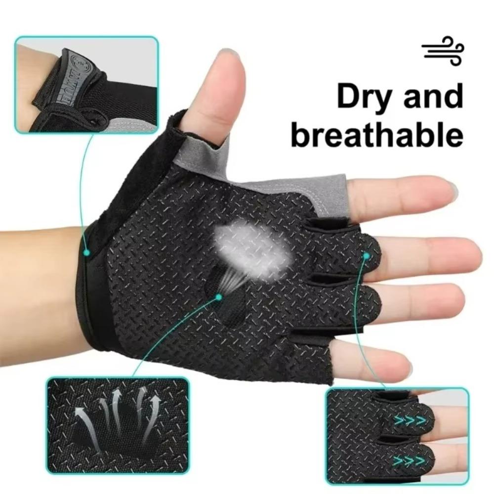 Fingerless Half Finger Gloves Breathable Bicycle Accessories Outdoor Sports