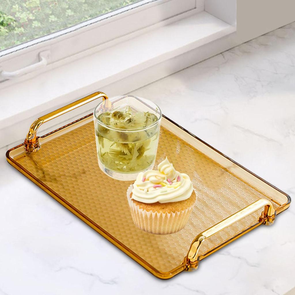 Поднос для сервировки с ручкой, поднос для туалетного столика, обеденная тарелка, органайзер для туалетного столика в ванной, поднос для праздничного стола, центральный элемент для гостиной