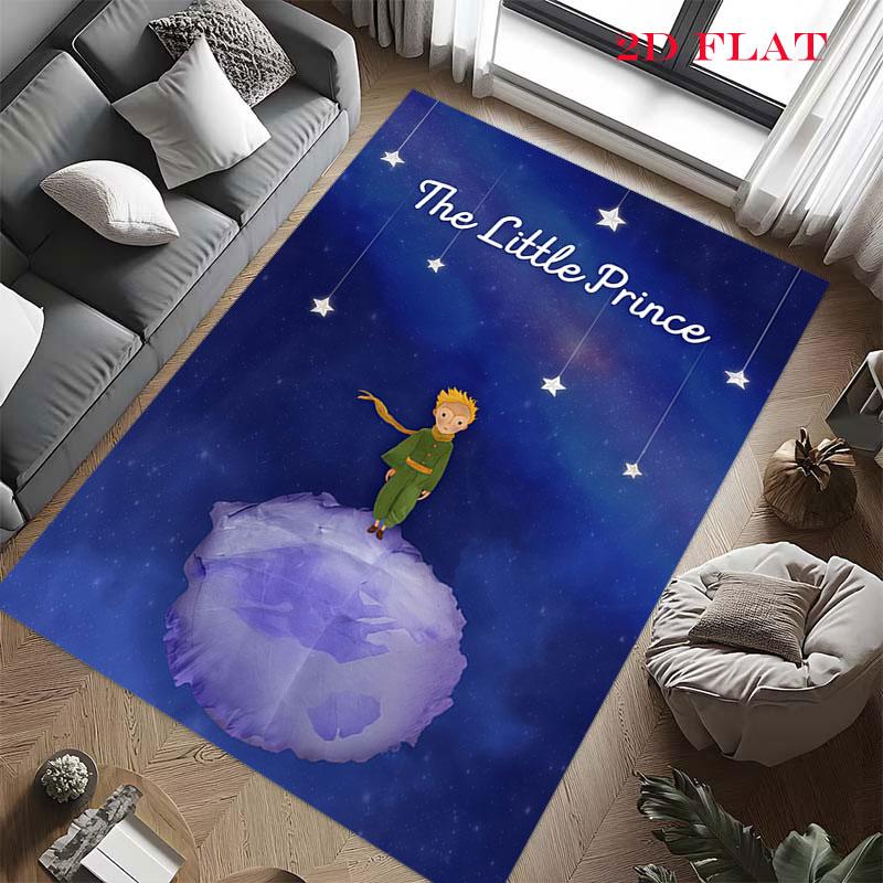 Little Prince Moon Carpet Rug for Living Room Bedroom Home Sofa Decoration,Kids play Nonslip Floor Mat