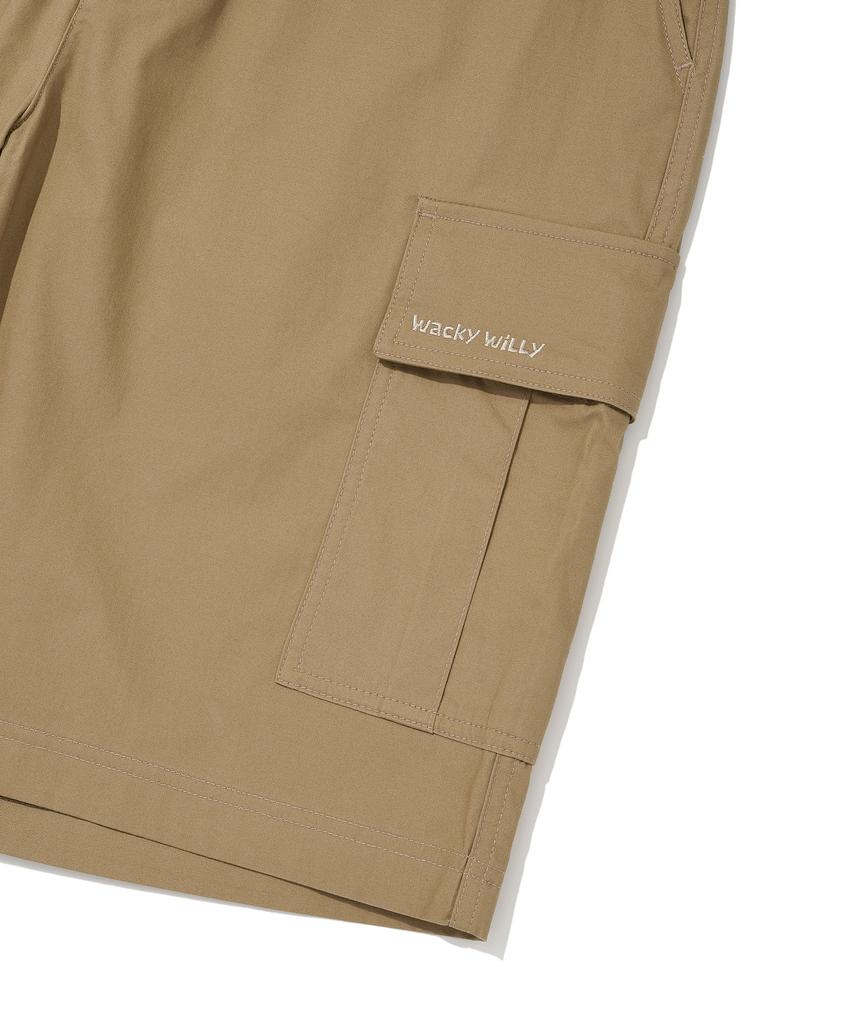 WACKY WILLY Cotton Cargo Shorts Beige