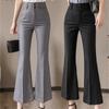 Harajuku OL Office Summer High Waist Summer Women's Wide Leg Capris Flare Pants for Women Baggy Suit Pants Woman Trousers