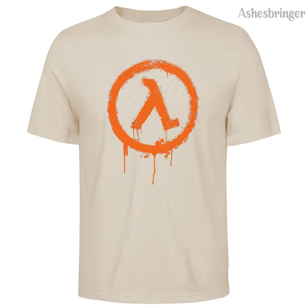 Мужская хлопковая футболка с круглым вырезом и графическим принтом Half Life, уличный повседневный стиль, топы для мужчин и женщин