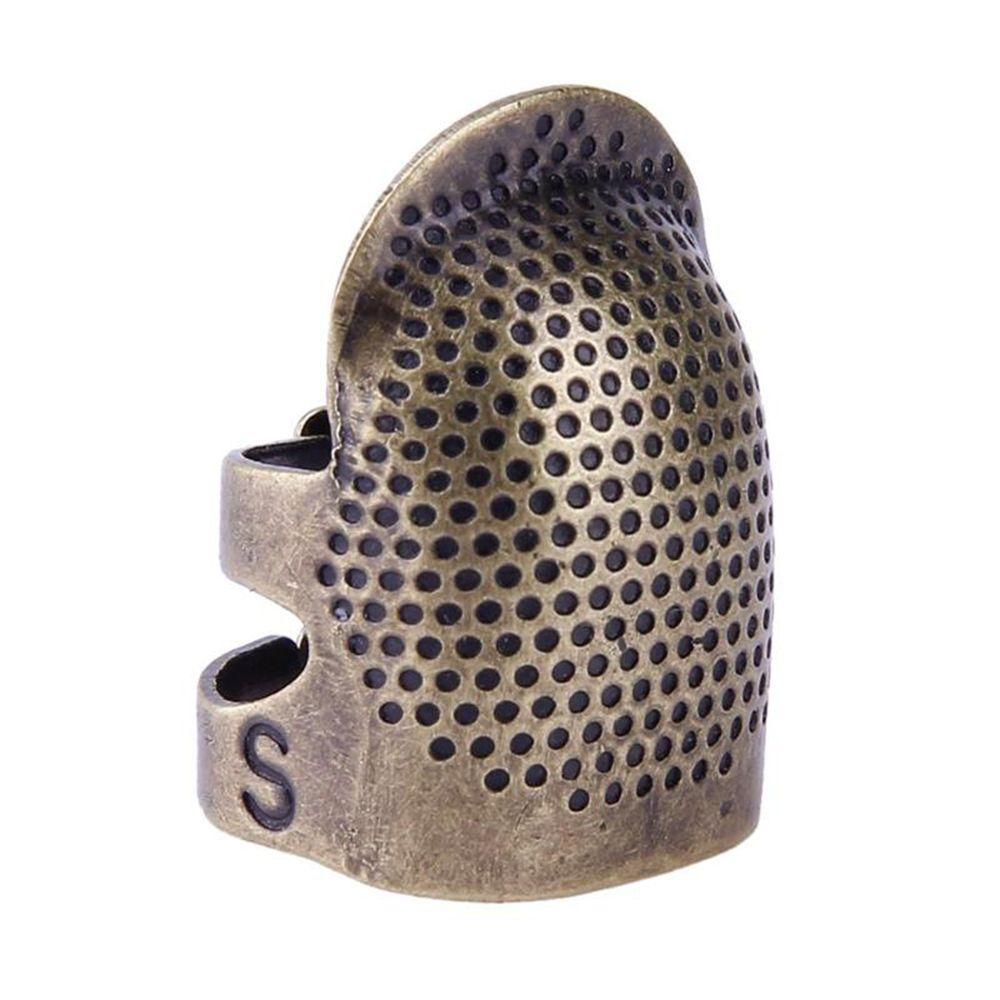 1/10pcs Stitching Tools Vintage Gold DIY Crafts Metal Needle Thimble Antique Ring Finger Protector