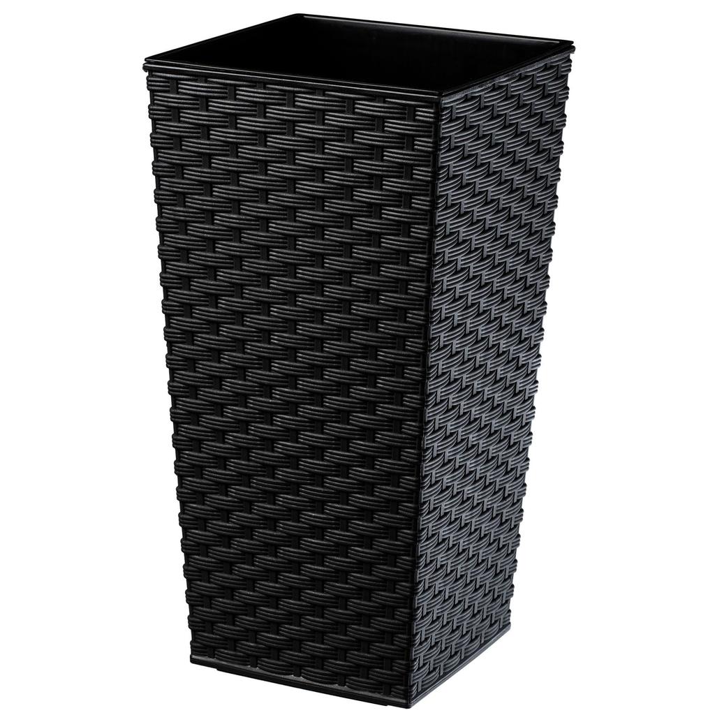 KADAX Doniczka Donica Z Wkładem Osłonka Kwietnik Wysoka Ogrodowa Grafit 19x36cm