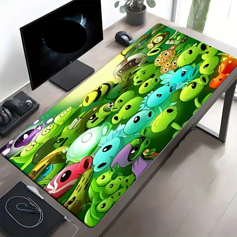 Plants vs. Zombies Print Mouse Pad, Anti‑Slip Desktop keyboard Mat, for PC Laptop Gaming Working Daily Use, Cool Festival Surprise Gift