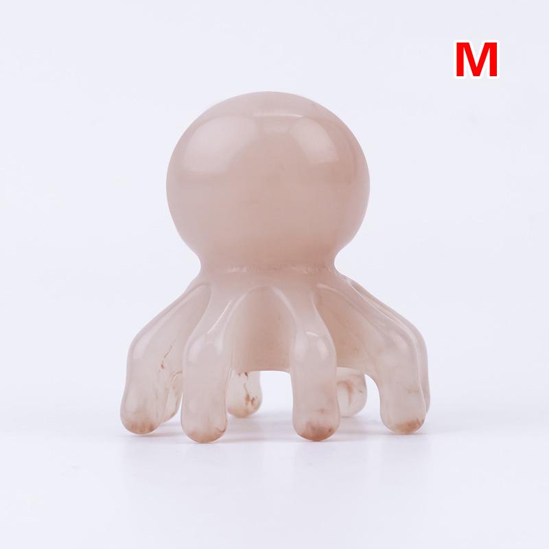 Resin Octopus Comb Head Massager Wide Tooth Meridian Scraping Scalp Brush Acupuncture SPA Gua Sha Health Deep Massage Tool