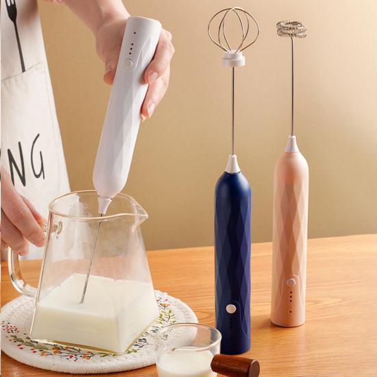 Мощный электрический ручной вспениватель молока, зарядка через USB, регулируемая скорость, электрический венчик для яиц, товары для дома