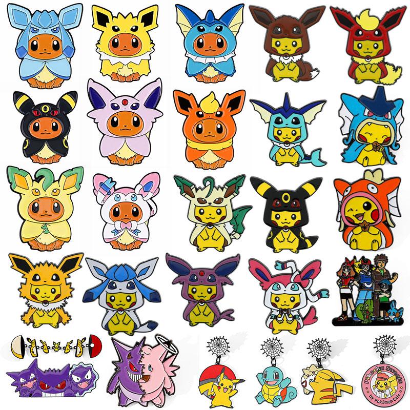 Pikachu Elf Enamel Pins Kawaii Character Brooch Clothing Backpack Lapel Badges Fashion Jewelry Accessories For Kids Gift