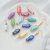 1pc Hand-Painted Ceramic Fish Pendants: Adorable Animal Motif, DIY Jewelry, Necklaces, Earrings, Keychains